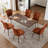 Fabric Upholstered Dining Chairs Metal Frame Side Chairs with Backrest for Kitchen Dining Room-2062736378