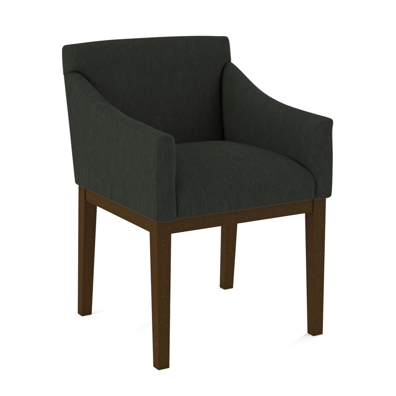 Upholstered Arm Chair, Salvador Asphalt, English Saddle