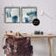 «Blue Tone Brush Strokes», ensemble de 2 impressions encadrées, par Susan Jill-114316430-114316432