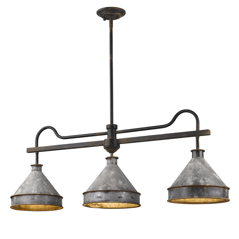 Balfor 3 - Light Antique Black Iron Pendant