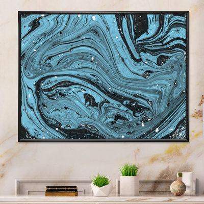 Marbre bleu - peinture sur toile