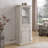Modern Tall Glass Door Storage Cabinet, Versatile Freestanding Sideboard With Drawer And Shelves-265784434
