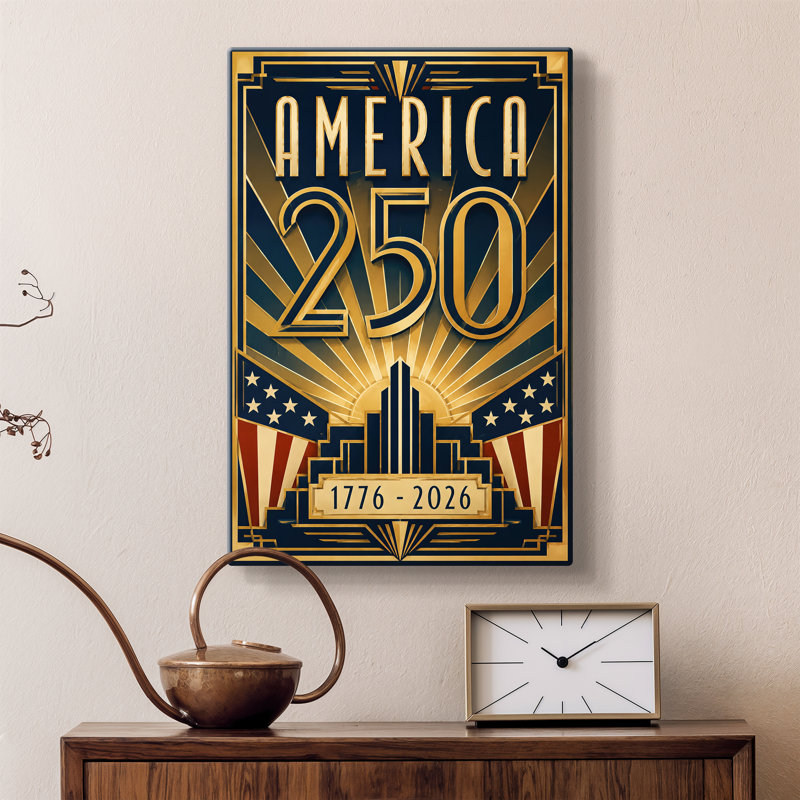 Toile tendue Art Deco Liberty Sunrise-Gallery - prête à être accrochée, 8X12