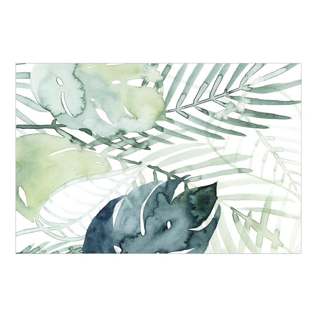 Strukturierte Fototapete Palm Fronds in Watercolour I 2,25 m x 336 cm