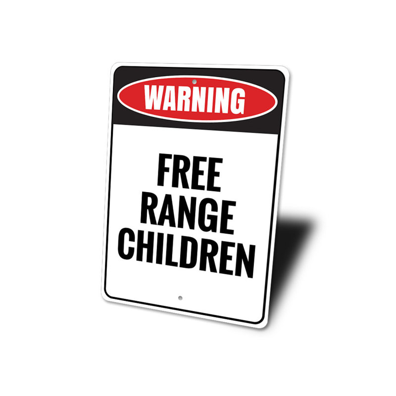 Plaque en aluminium pour enfants Free Range, H 18 po x l 12 po x P 0,06 po
