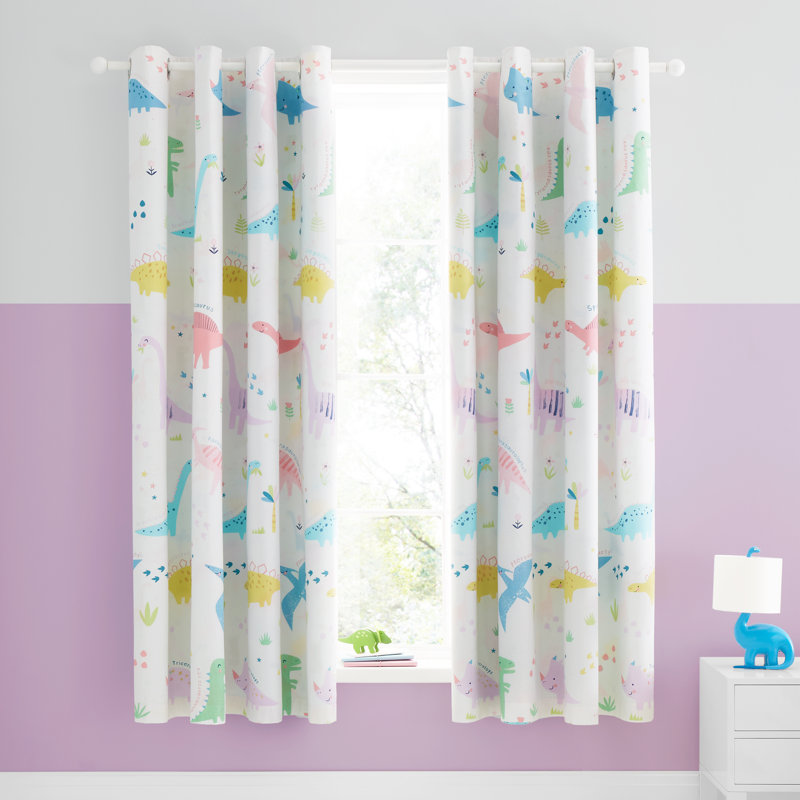 Dinosaur Friends Reversible Curtains