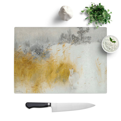 White Hare Vol.4 by Bruno Liljefors Chopping Board
