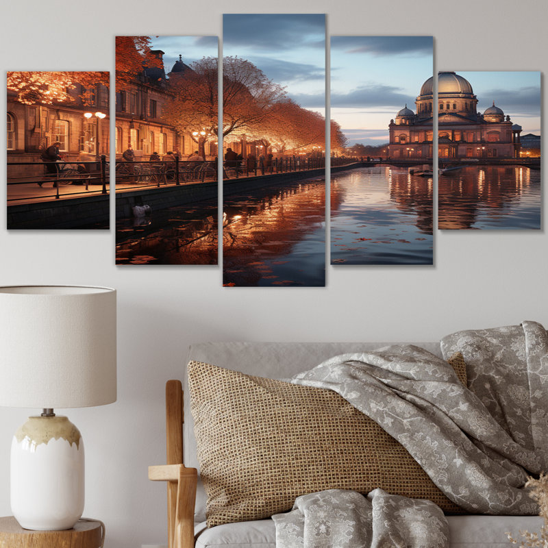 «Dublin Beautiful Cityscape Photo I - Dublin», reproduction d'art en métal