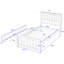 Lit plateforme simple en bois massif avec lit gigogne-1594363884