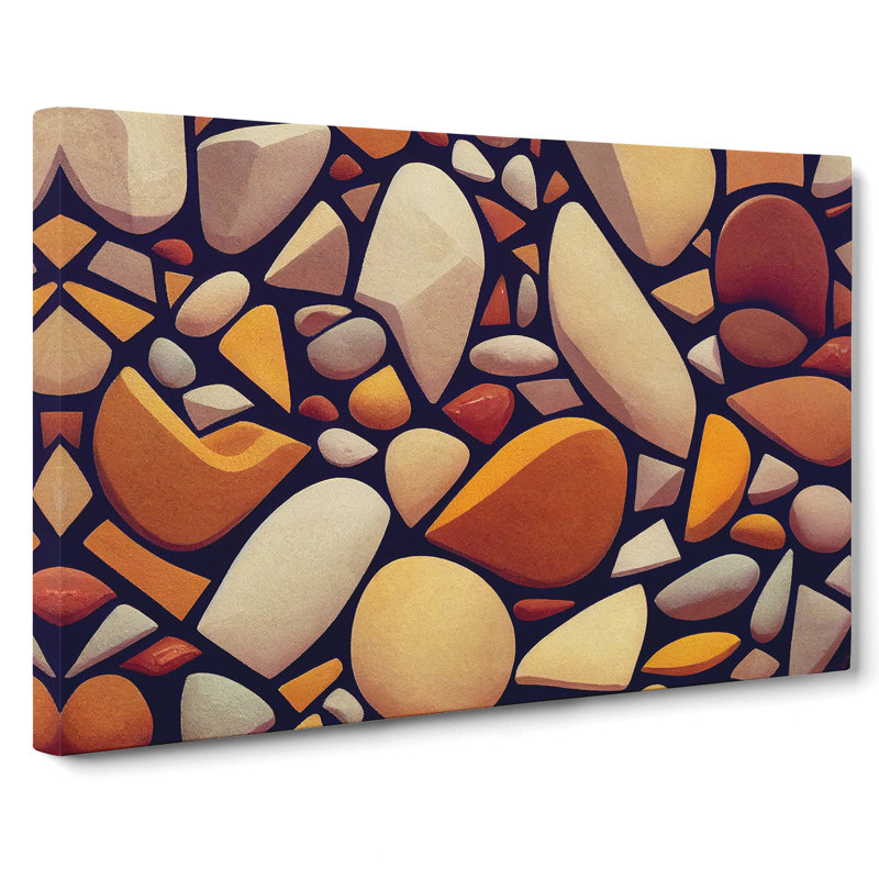 Collection Of River Pebbles Vol.3 - Wrapped Canvas Print, 35cm H x 50cm W x 3cm D