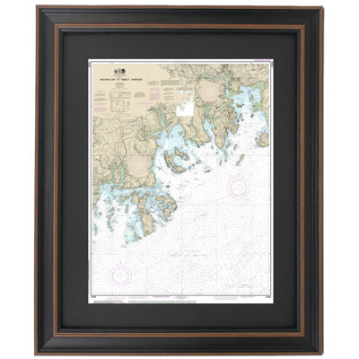 Machais Bay To Tibbett Narrows, Maine | Nautical Chart | Framed Print