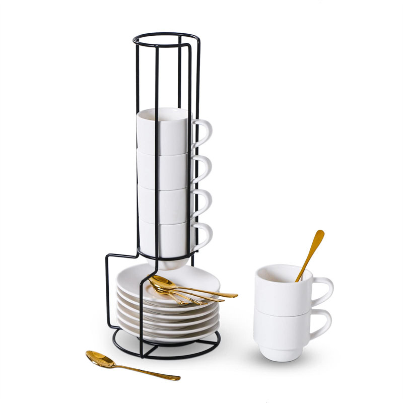 Coffee Cup, Ivory/Black
