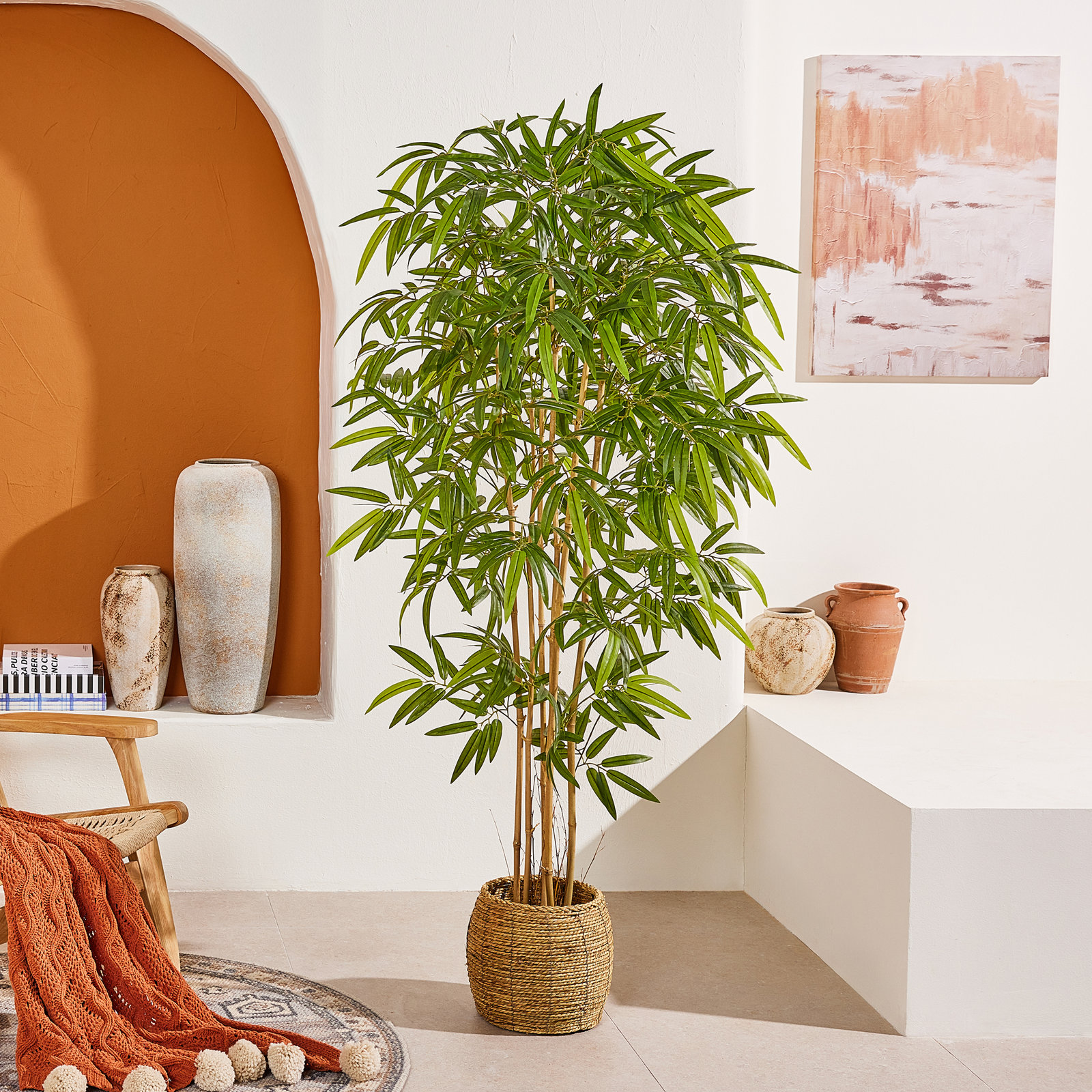 Bamboo Tree in Pot, 84" H x 26" W