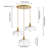 Junathean 3 - Light Wide Gold Dome Pendant with Petal Glass Lampshade with Cord-106895392-122780816