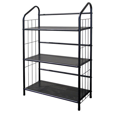 Metal Standing Book Shelf, Black finish