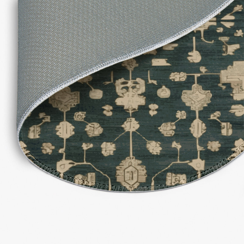 Tapis intérieur et extérieur brun Overdyed, Rond 5 pi
