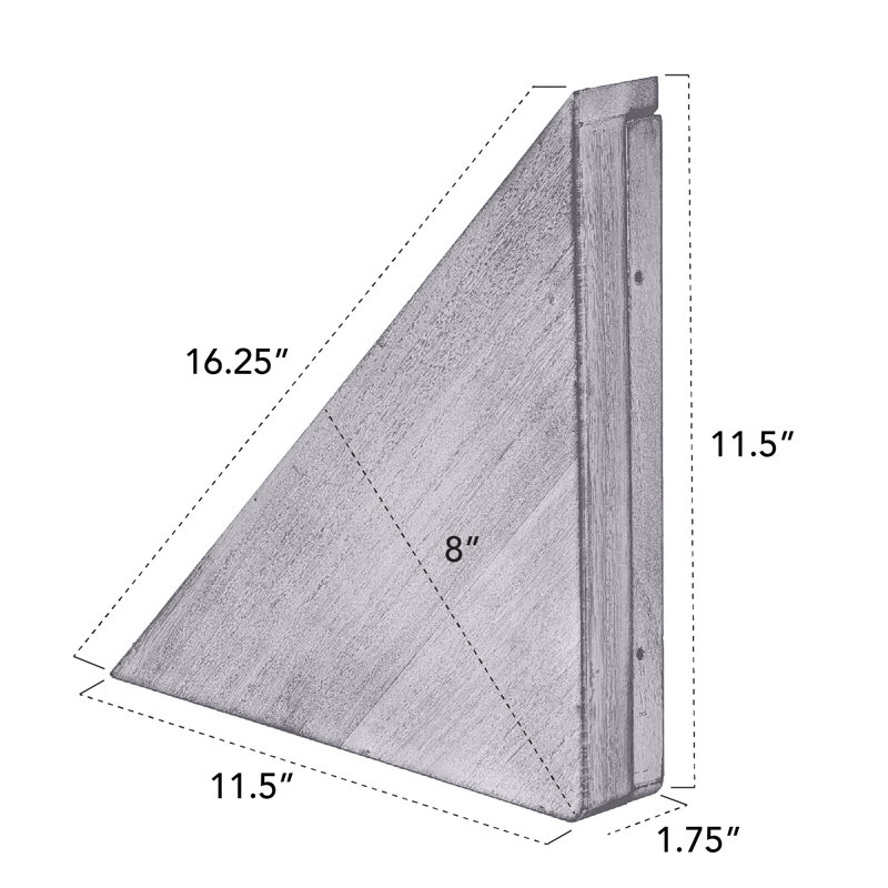 Ensemble de tablettes murales 2 pièces Euclide, Gris