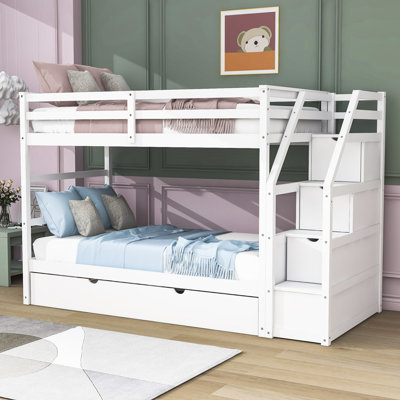 Deyaan Kids Twin Over Twin Bunk Bed with Trundle