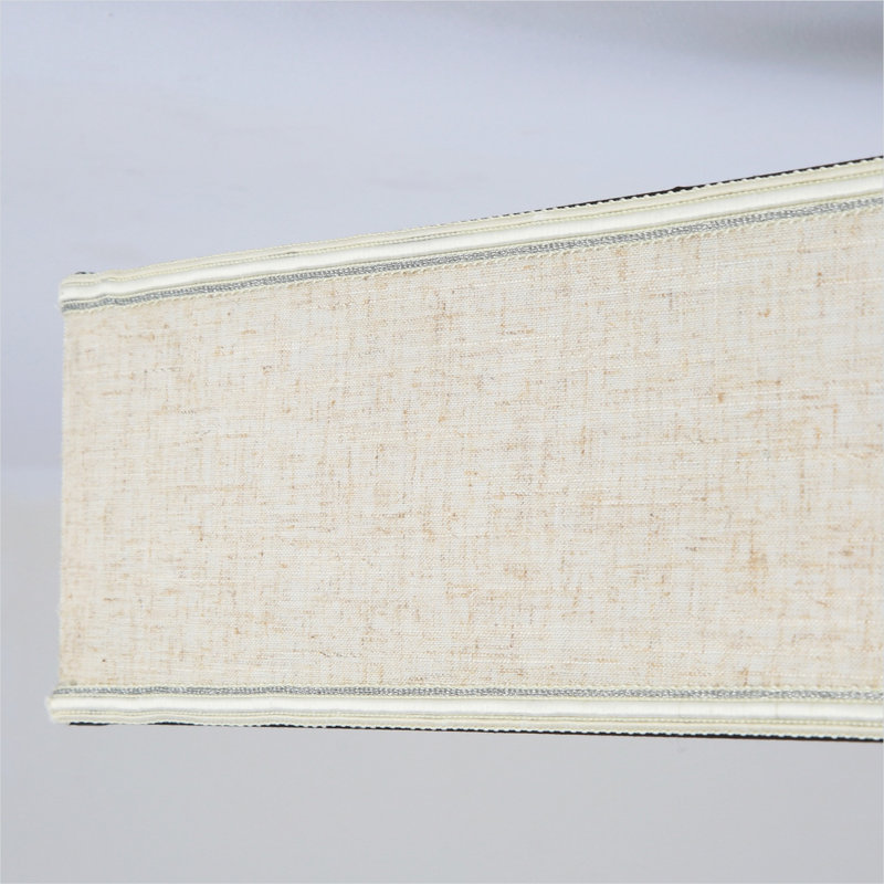 Ventilateur de plafond encastré carré en tissu et en métal de 16,6 pouces avec 7 pales PC au fini noir pour une utilisation de style maison de campagne