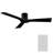 54" Matte Black Aviator 3 - Blade Outdoor/Indoor Smart Flush Mount Ceiling Fan with Remote Control Included-55456569