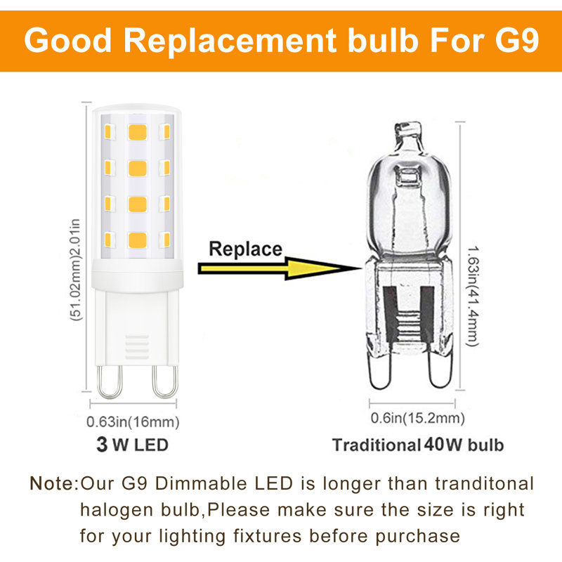 3 W G9 G9/Bi-pin Dimmable LED Bulb, 4000