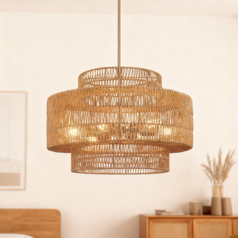 Lustre 6 lumières Boho, 120 V