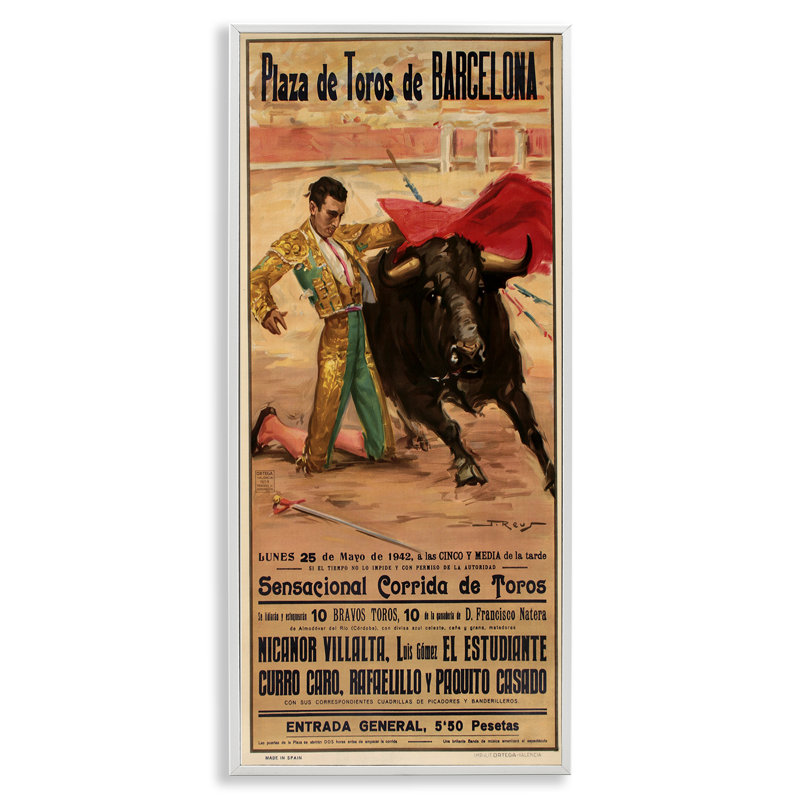 Affiche classique de style rodéo, art giclée par Marcus Jules, H 30 po x l 13 po