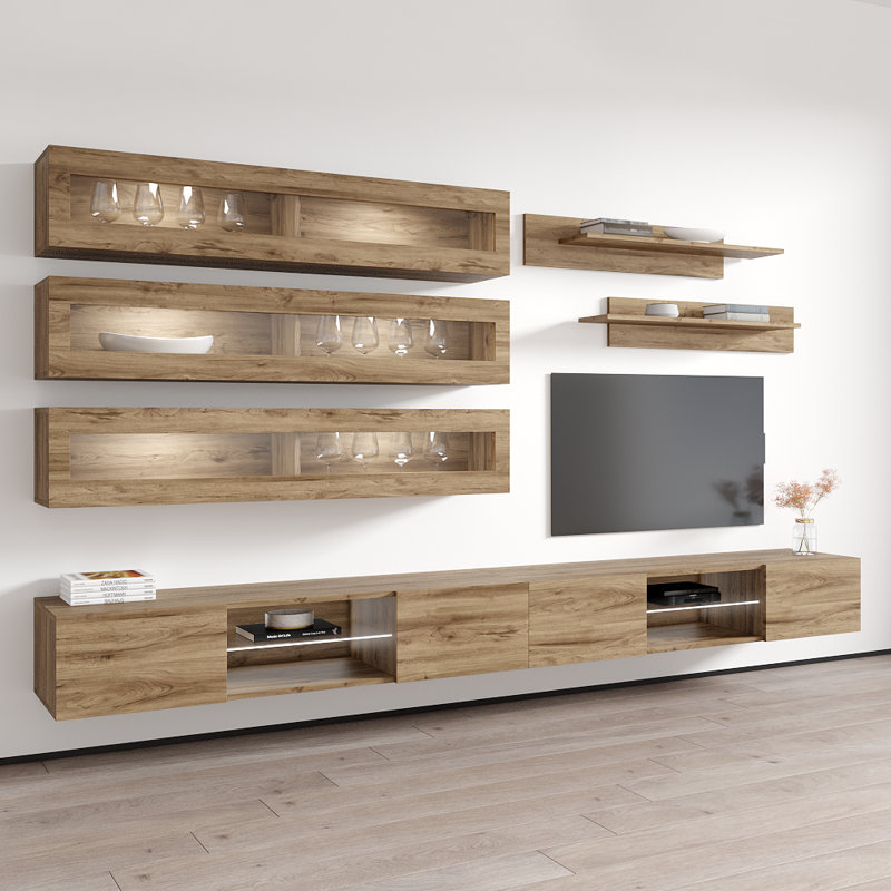 Meuble audio-vidéo flottant en chêne Fly 33 "J 33TV, Chêne