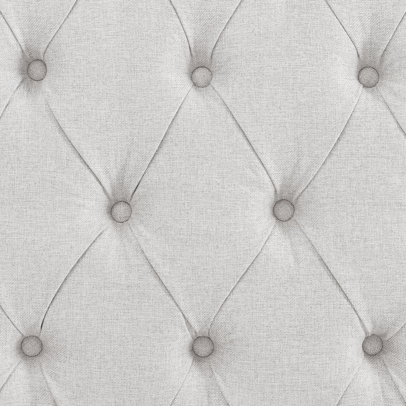 Canapé-lit capitonné Modern, Beige, Lit simple