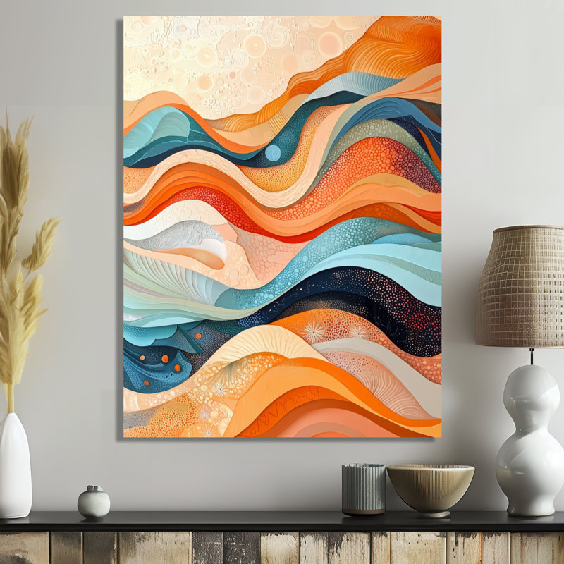 Kirkbride - Modern Waves, impression sur métal, H 20 po x l 12 po