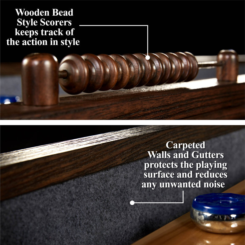 Barrington 12-ft Webster Shuffleboard Table With Scratch-Resistant Playfield and 8 Puck Set
