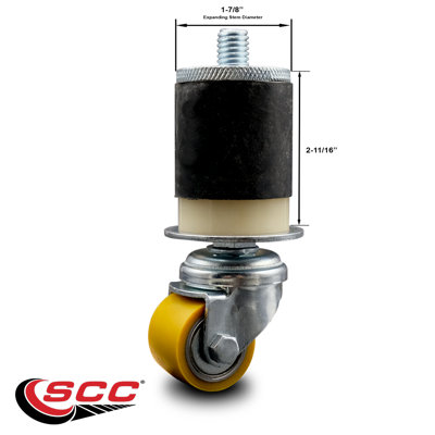 4-Piece Low Profile Polyurethane Caster Set