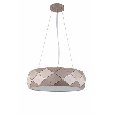 3 - Light Gold Drum Pendant
