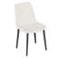 Ensemble de 4 chaises de salle à manger modernes, revêtement en cuir reconstitué beige et blanc, pattes en acier pour cuisine