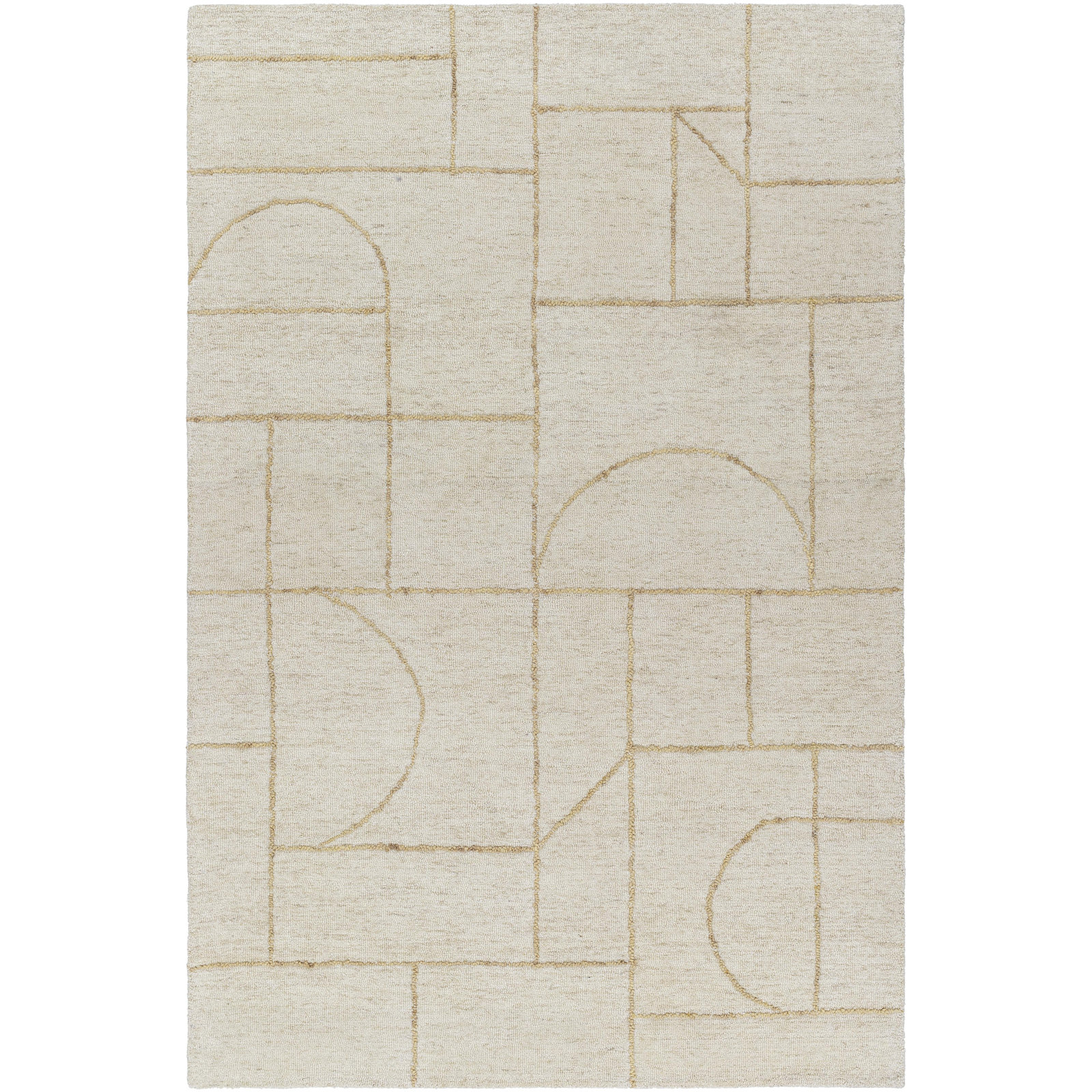 Caelob Hand-Woven Geometric Rug, Rectangle 2' x 3'