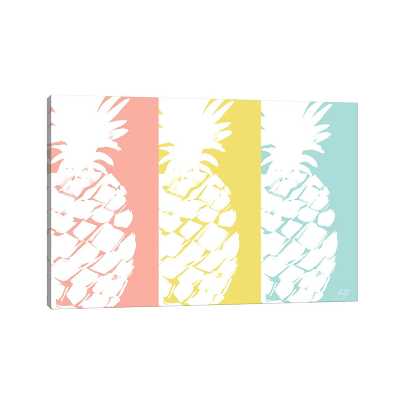 Trio d'ananas moderne, H 8 po x l 12 po x P 0,75 po