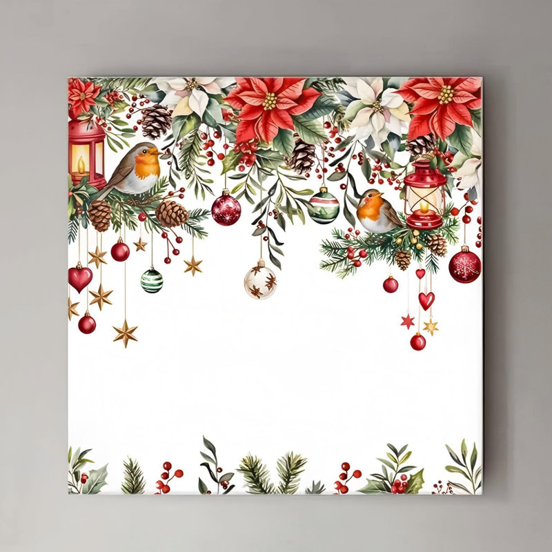 Boules de Noël non encadrées, art mural 16 po x 16 po