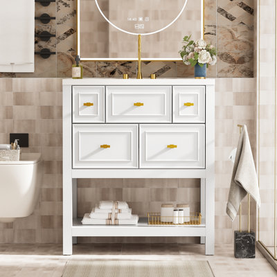 Meuble-lavabo 30 po avec lavabo en céramique