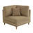 Upholstered Camel Corduroy Armchair with Pillow Back, One Arm Single Chair Module Part For Sectional Sofa-366801728