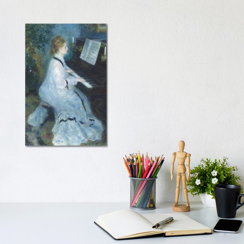 Woman At The Piano, 1875-76 by Pierre-Auguste Renoir - Wrapped Canvas Gallery-Wrapped Canvas Giclée, 20.32 cm H x 30.48 cm W