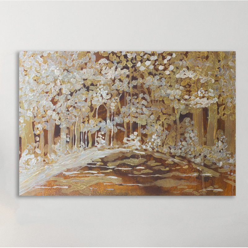 «Trees» par Kent Youngstrom - reproduction d'art sur toile tendue, H 28 po x l 42 po