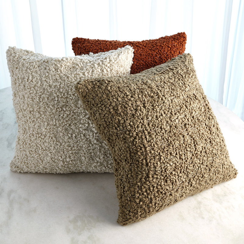 Textured Boucle Pillow, Natural
