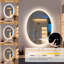 Oval LED Lighted Bathroom Mirror Backlit with Defog Memory Function -1967938280