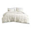 Housse de couette 3 pièces en coton à broderie élastique pour lit double / grand, enrichie de