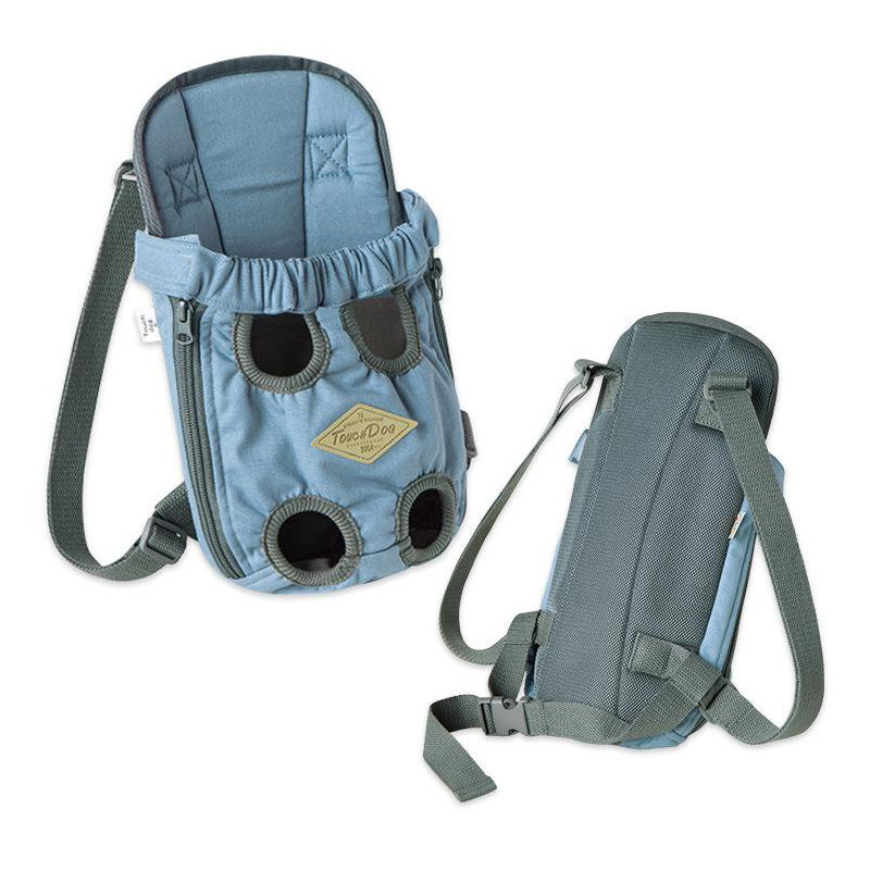 Sac de transport pour chien Touchdog «Wiggle-Sack», Très petit (H 12,8 po x l 7,5 po x P 6 po), Bleu