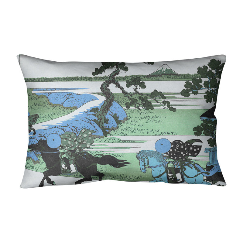 Rectangulaire de la rivière Sumida de Sekiya, Housse de coussin seulement, bleu