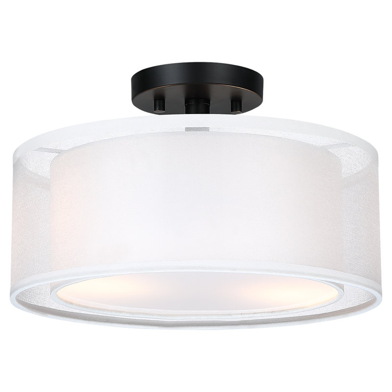 Fabric Semi Flush Mount