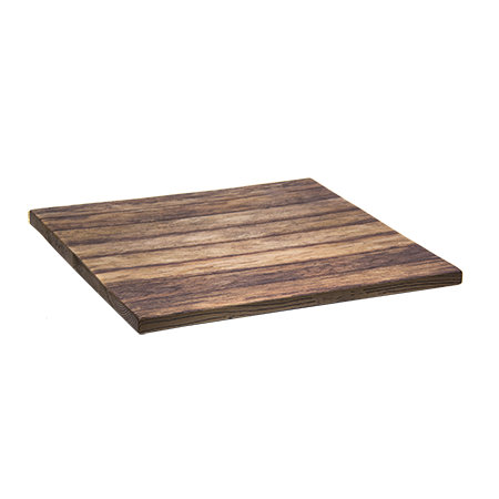 Plateau de table rond 48 po intérieur / extérieur en résine, H 1,13 po x L 48 po x l 48 po, Brun