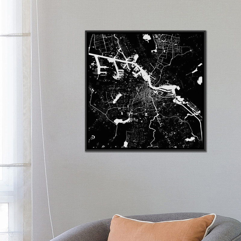 « amsterdam », impression verticale sur toile tendue, H 12 po x l 12 po x P 1,5 po, Pas de tapis, Toile tendue