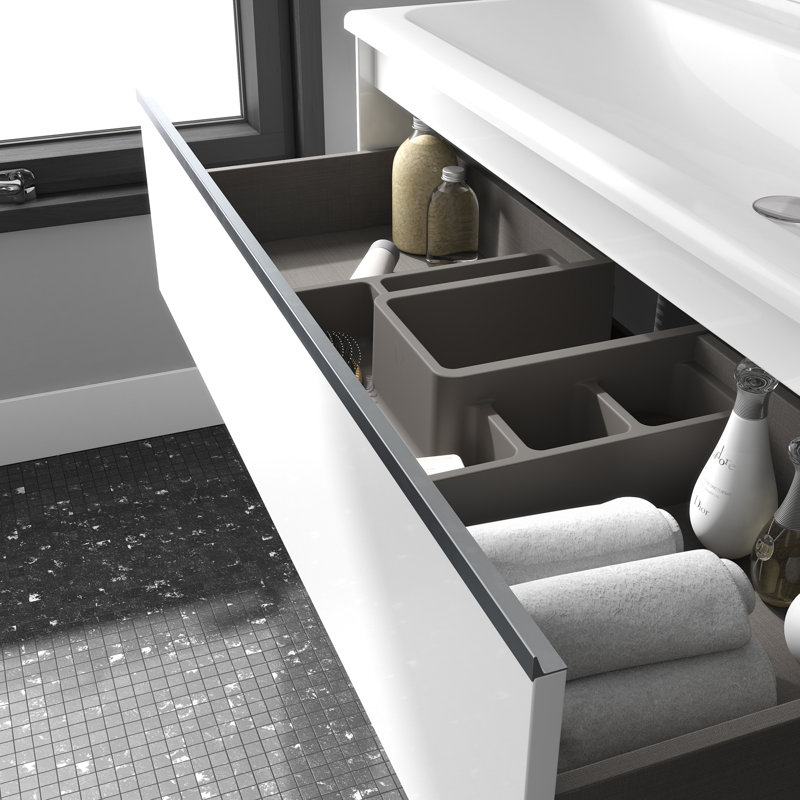 Belle 39.6'' W Single Vanity, Gloss White